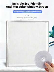 1 pieza Juego de pantalla mosquitera autoadhesiva para ventana, juego de pantalla ajustable DIY, adecuado para ventanas - sin necesidad de taladrar, adecuado para varias ventanas - mejora la comodidad del hogar - A - Ver 6