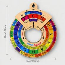 Colorful Circle Of Fifths Music Theory Reference, Wooden Melody Tool, Suitable For Songwriters And Musicians, Chord Wheel, Circle Of Fifths, Guitar Chord Chart, Music Theory Introduction, Gift, Music, Passion - Colorful Melody Tool - View 2