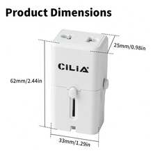 旅行插頭轉接器 100-240V 10A 2500W 國際電源適配器,全功能通用轉接頭適用美國/英國/歐盟/澳洲,多功能旅行電源轉換器,適用筆記型電腦與手機 - 查看 5