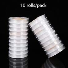 Ahknormailcui 1 Roll/10 Rolls Transparent Elastic Beading Cord, Suitable For Beaded Bracelets/Necklaces/Handmade, 0.4mm-1.0mm Crystal Elastic Rope, DIY Jewelry Making - Clear - View 8