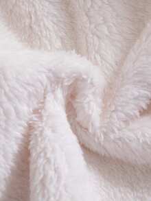 Girls' Casual Fashion Striped Strawberry Print Zipper Thick Hooded Jacket, Autumn/Winter - Pink - View 11