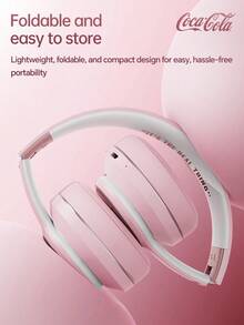 Coca-Cola T05 Wireless Over-Ear Headphones, 40mm Dynamic Driver, Upgraded Wireless 6.0, Foldable Lightweight Design, 25-Hour Battery Life, Wired/Wireless Dual Mode, Perfect Gift For Music Lovers - View 2