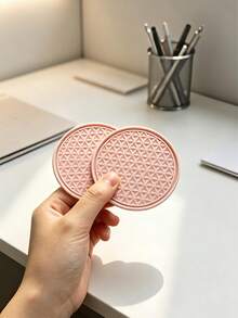 1pc Cute Heat-Resistant Coaster, Car Interior Insulation Pad, Car Center Console Cup Holder Decor, Suitable For Any Occasion, Perfect For Valentine's Day, Labor Day, Easter And Various Holiday Celebrations - Style a - View 5