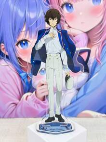 13cm Bungo Stray Dogs Sailor Uniform Acrylic Stand, Cute Character Display Stand, Suitable For Manga Merchandise, Home Decor, Room Decoration, Desktop Ornament, Also As A Gift For Girls - Multicolor - View 13