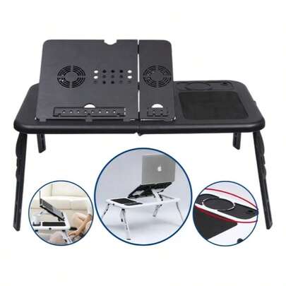 Mesa Articulada Dobravel Para Notebook Com Cooler Embutido Sensor Touch Mouse mesa notebook cama (MTN-888)