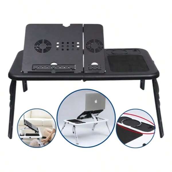 Mesa Articulada Dobravel Para Notebook Com Cooler Embutido Sensor Touch Mouse mesa notebook cama (MTN-888)