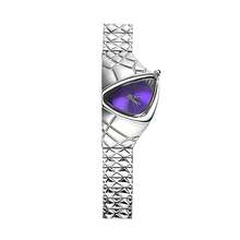 Reloj de cuarzo de lujo para mujer, caja asimétrica triangular, esfera con estrella cruzada, decoración de puntero minimalista, reloj de estilo vintage artístico único, un regalo de moda ideal/regalo de cumpleaños/opción de regalo festivo - Unitalla - Ver 15