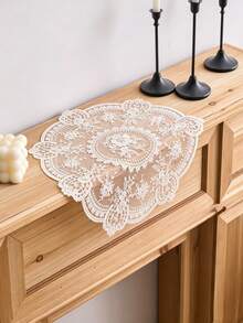 1/10pcs Hollow Vintage Lace Tablecloth With Crochet Floral Pattern - Perfect For Heat Resistance, Air Fryer Dust Cover And Home Decor Bohemian Lace Tablecloth Placemats - Multicolor - View 10