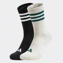 2 Pairs Adidas Unisex Solid Color Breathable Comfortable Mid-Calf Socks, Sportswear Light Ankle Socks, Antibacterial Odor-Resistant Athletic Socks - Crew Socks - View 10