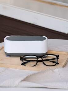 Teckwe Limpiador ultrasónico multifuncional portátil y mini para gafas, joyas y brochas de maquillaje - Blanco roto - Ver 1