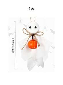 1/3/6pcs Halloween Hanging Ghost Decorations, Mini Ghost Hanging Ornaments 7.62cm Cute Farmhouse Style Boo, With Pumpkin Decor, Suitable For Halloween Tree, Horror Party, Yard Tree Decoration - Ghost Pumpkin - View 10