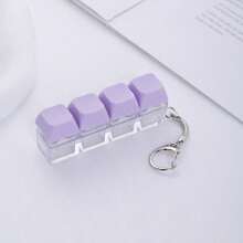 1 pieza Llavero creativo con tecla de teclado, juguete de escritorio con clic nítido y colorido, alivia el estrés y la ansiedad, decoración de oficina divertida, opción de regalo única - Botón - Ver 8