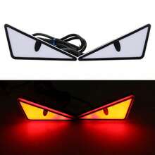 Reletech Two LED Hawk-Eye Lights, Triangular Devil's Eye Fun Atmosphere Lights, High-Intensity Auxiliary Lights, 12V Devil's Eye Neon Lights, Suitable For Cars And Motorcycles, High-Intensity Neon Lights, No Batteries Required - A - View 9