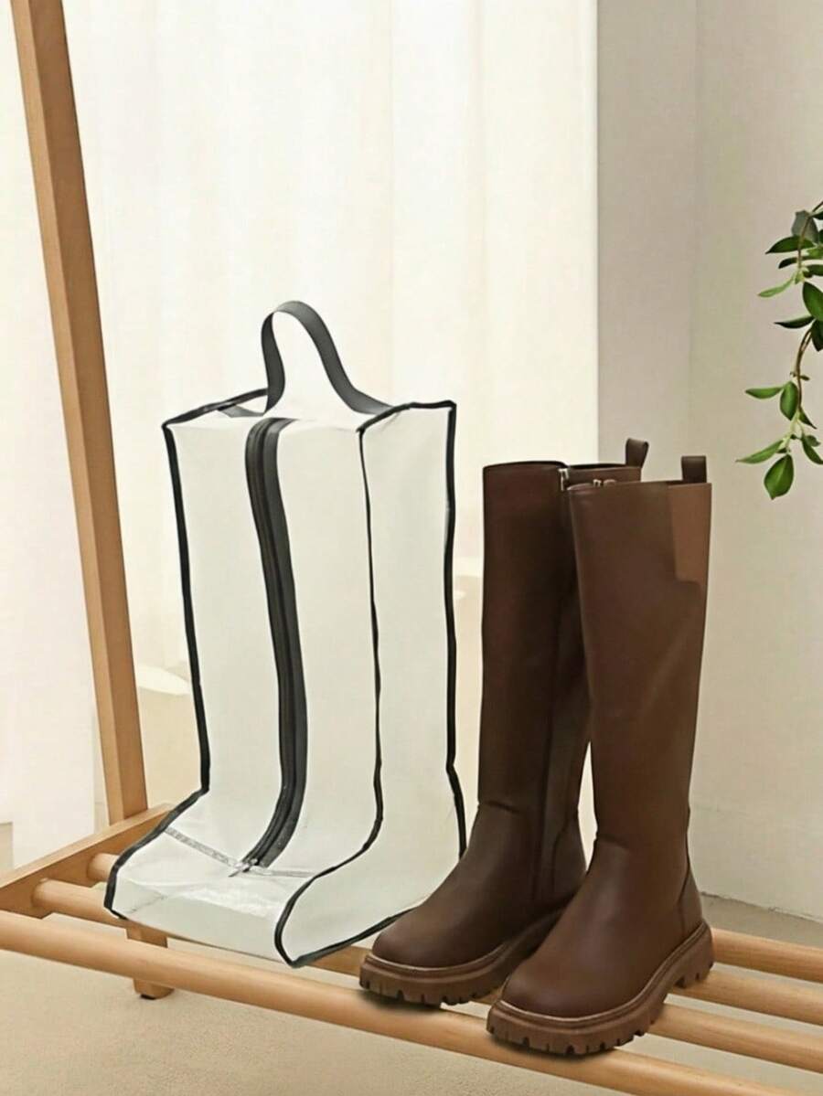 Haus Hana 1/2/4 件靴子收纳袋，适用于高筒靴的旅行鞋防尘袋，带透明窗口的家用靴子收纳袋，用于防尘
