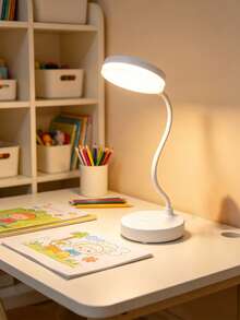 Guanova 1 Peça Luminária de Mesa, Troca de Luz de 3 Cores (Branco / Neutro / Quente), Com Função de Suporte para Telefone, Flexível e Ajustável (USB Plug-In/Recarregável Opcional), Brilho Regulável, Iluminação de Escritório, Luminária de Quarto, Luminária de Mesa, Luminária de Cabeceira, Luminária de Leitura, Luz Noturna Decorativa, Adequado para Escritório, Quarto, Sala de Estar, Leitura e Aprendizado no Escritório, Cozinha, Iluminação de Quarto, Capacidade da Bateria: 800mAh - Iluminação de três tons - Visão 2