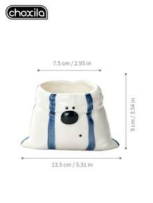 choxila 1 370ml Creative Cloth Patterned Handheld Cup, Cute Little Dog Ceramic Coffee Cup With Pleated Bag Design, Innovative Latte Cup, Suitable For Home, Office, Afternoon Tea And Daily Use - Puppy-shaped Cup - View 9
