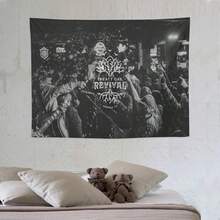 Decorative Tapestry Mason Tapestry Thames Pink Flag Polyester Wall Design Decorative Hanging Flag For Bed Room Yard, Porch, College Dorm Decoration For Best Friens For Fans.Suitable For Room Decoration, - Multicolor - View 5