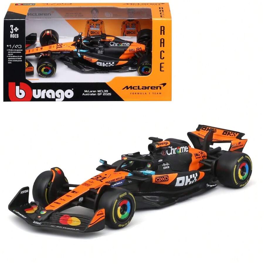 Burago MCL39#81 Oscar Piastri Formula One F1 澳洲大獎賽 (2025) 賽車系列 1/43 合金模型車