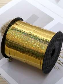 1 Rolle, Roségold Lockenband, geeignet für Geschenkverpackung, Ballonfäden, Hochzeiten, Geburtstage und andere Anlässe glänzende metallische Textur Band, geeignet für Blumensträuße und Blumenverpackungspapier, Valentinstag, Hochzeiten, Geburtstage und andere Anlässe. - mehrfarbig - Übersicht 4
