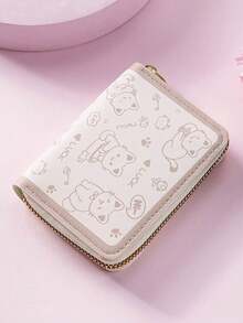 New Minimalist Girl's Wallet, Cute Cat Pattern Coin Purse/Multi-Function Card Holder, Multi-Slot Design, Can Be Used As Coin Purse, Mini Wallet. - Multicolor - View 10