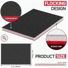 24 buah Spons Amplas Lembut Persegi 180-2500 Grit Amplas Basah/Kering, Blok Amplas yang Dapat Dicuci dan Digunakan Kembali untuk Permukaan Halus, Cocok untuk Kayu, Logam, Papan Gipsum, Kaca, Cat, Model, Pengamplasan dan Pemolesan Furnitur - Hitam - View 4