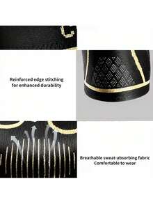 2pcs Anti-Slip Copper Fiber Knee Pads - Unisex Elastic Breathable - Soft Warm - Suitable For Daily Wear - Home Fitness And Sports Use - Black - View 5