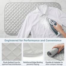 Portable Quilted Silver-Coated Ironing Pad, Foldable, Suitable For Washing Machine, Dryer, Desktop And Other Scenarios, Convenient For Ironing Clothes Anytime, Suitable For Travel And Home Use - Silver-coated Fabric Quilted Check Pattern - View 9