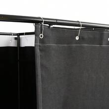 YUNRUX Simple Bottom Zipper, 95x100x200cm In A Robe, The Black Miniature Wardrobe - 黑色 - 查看 4