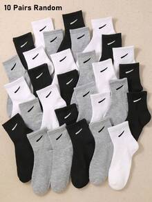 10/20 Pairs Random Ankle Socks, Fall Back To School Sports Running Socks, Soft Breathable Athletic Outdoor Halloween Daily Casual Socks For Students - Multicolor - View 14