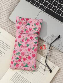 1pc Cute Quilted Eyeglass Pouch, Travel Glasses Storage Bag, Girls Eyeglass Storage Box, Cartoon Fashion Eyeglass Bag, Perfect Protection For Fashion Glasses, Travel Gift - Multicolor - View 32