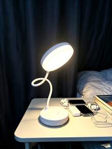 Guanova 1 Peça Luminária de Mesa, Troca de Luz de 3 Cores (Branco / Neutro / Quente), Com Função de Suporte para Telefone, Flexível e Ajustável (USB Plug-In/Recarregável Opcional), Brilho Regulável, Iluminação de Escritório, Luminária de Quarto, Luminária de Mesa, Luminária de Cabeceira, Luminária de Leitura, Luz Noturna Decorativa, Adequado para Escritório, Quarto, Sala de Estar, Leitura e Aprendizado no Escritório, Cozinha, Iluminação de Quarto, Capacidade da Bateria: 800mAh - Iluminação de três tons - Visão 10