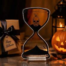 2D Acrylic Pattern Stand, Skull Life And Death Theme Halloween Desktop Decor Ornament, Skeleton Dark Halloween Atmosphere Prop, Vintage Skull Halloween Desktop Backdrop Decoration, Gift Box Not Included - SSQQ-80 - View 6