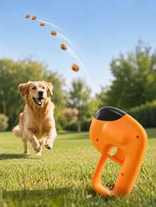Dog Treat Launcher Toy, Portable Pet Treat Dispenser, Interactive Dog Training Game, Fun Reward Dispenser For Home Backyard And Daily Play - Multicolor - View 5