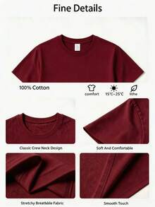 100% Cotton Geographic Inspired Dragonfly Graphic Baby T Shirt For Men And Women |  Exquisite Design |  Loose And Comfortable | Shirts Y2k - 酒紅色 - 查看 7