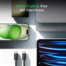 Kabel Pengisian Cepat Tipe C ke Tipe C dengan Lampu Layar Pintar, Pengisian Daya Super Cepat dan Transfer Data Kecepatan Tinggi, untuk iPhone 17/16/15, untuk MacBook, untuk Xiaomi dan Perangkat Lainnya. - Putih - View 3