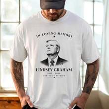 Camiseta Conmemorativa de Lindsey Graham, 1955-2026, Camiseta "En Recuerdo Con Sentimiento", Homenaje al Senator de Carolina del Sur, Camiseta de Recuerdo Patriótico, Regalo Conmemorativo - Blanco - Ver 2