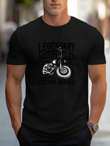 Men T-Shirts - 黑色 - 查看 1