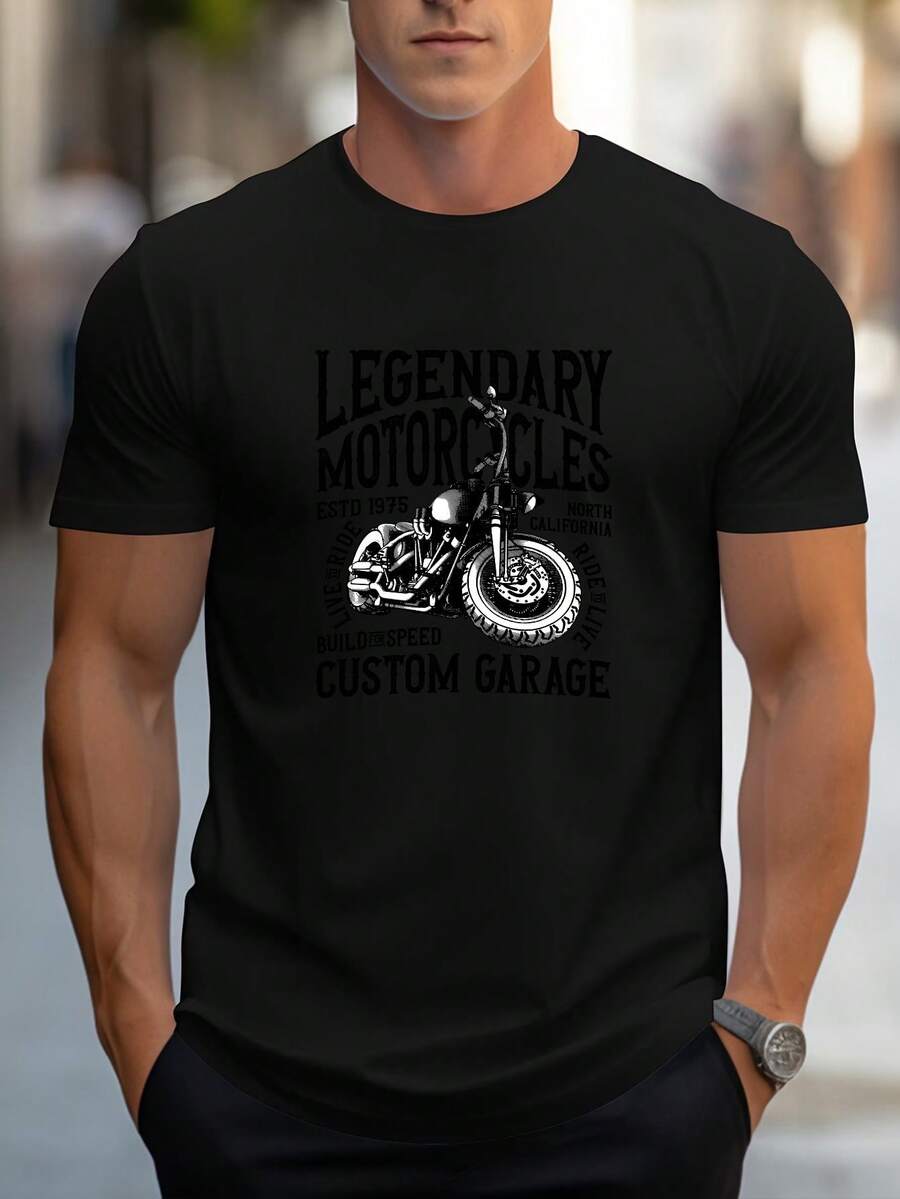 Men T-Shirts - 黑色 - 查看 1