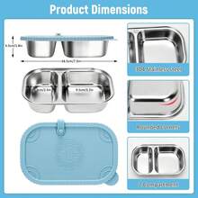 Personalized Custom Name Portable Lunch Box, Stainless Steel Food Storage Container, Silicone Sealed Container, Food Divider, Lunch Box, Picnic, Outdoor, Portable Box - Multicolor - View 3