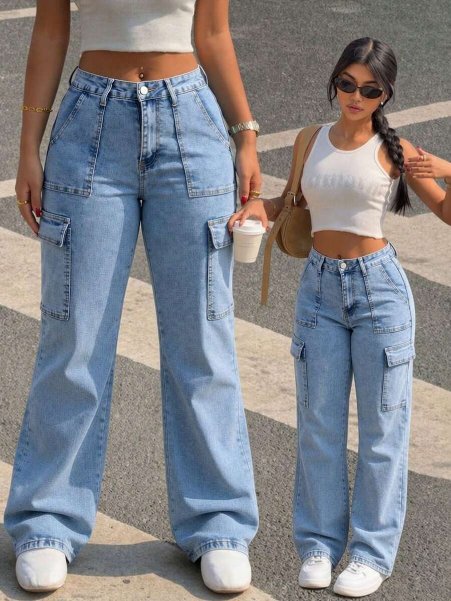 Women Jeans - Light Blue - View 1