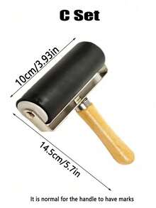 DIY Art Roller, Multiple Sizes Available, Professional Handcraft Printing Tool For Linoleum Printing, Fabric Printing, Wallpaper And Craft Making - Multicolor - View 9