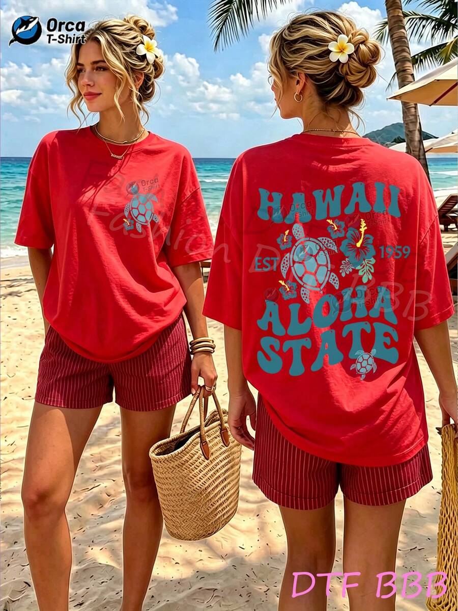 Women T-Shirts - 紅色 - 查看 1