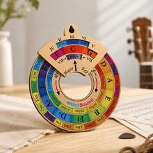 Colorful Circle Of Fifths Music Theory Reference, Wooden Melody Tool, Suitable For Songwriters And Musicians, Chord Wheel, Circle Of Fifths, Guitar Chord Chart, Music Theory Introduction, Gift, Music, Passion - Colorful Melody Tool - View 5