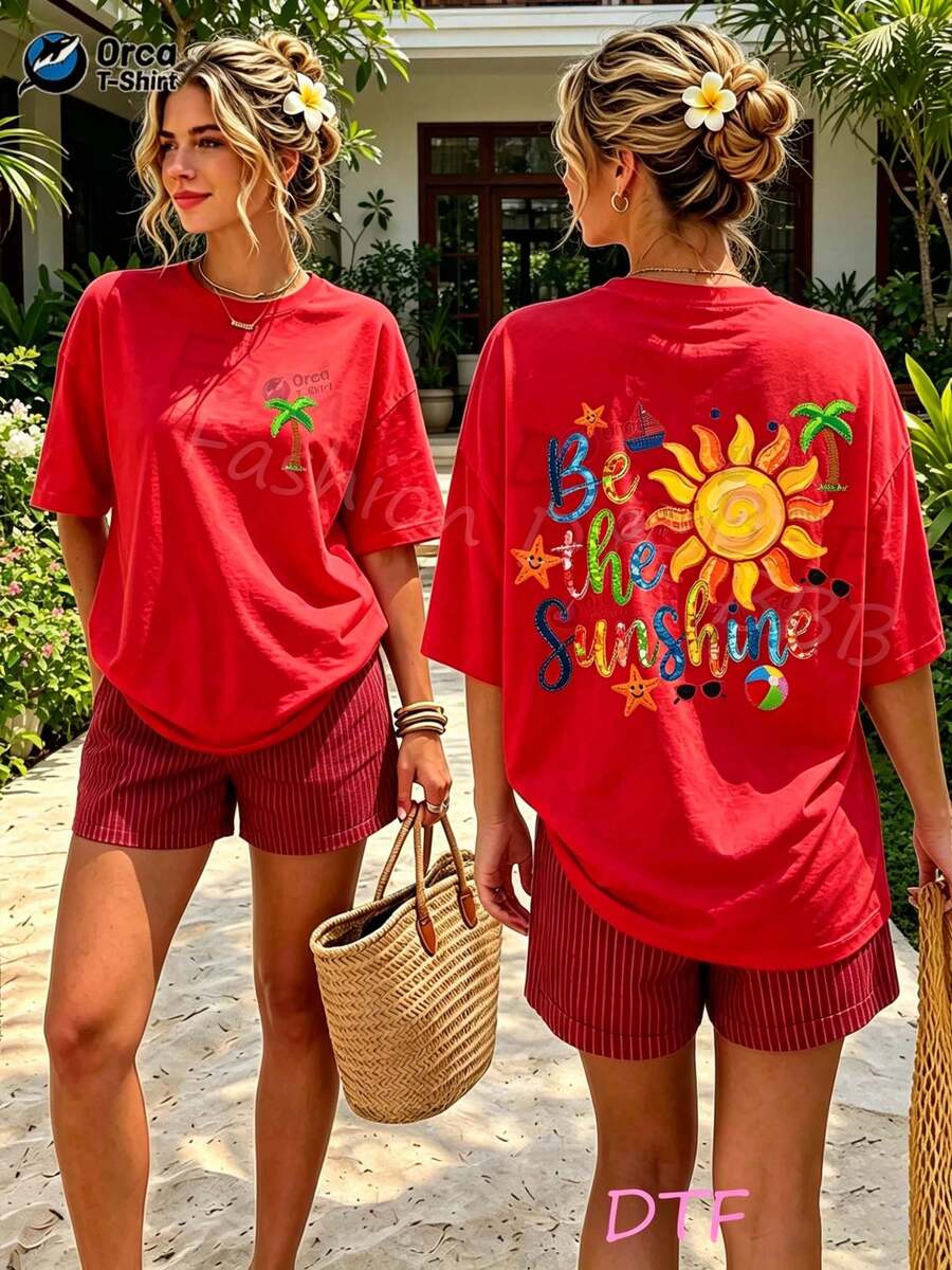 Women T-Shirts - 紅色 - 查看 1