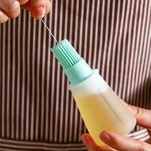 1/2pcs Silicone Oil Brush With Oil Bottle, Heat-Resistant Oiling Brush, Baking Brush, Leak Proof Barbecue, Outdoor, Kitchen Cooking Tools - Multicolor - View 4