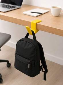 Desk Edge Hook, No-Drill Bag Hook, Portable Backpack Hanging Rack, Office Workspace Storage Organizer - Multicolor - View 3