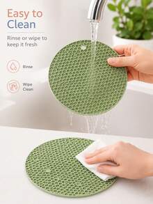 Silicone Heat Resistant Placemat | Kitchen Heat Insulation Pad, Silicone Pot Mat Suitable For Kitchen Countertops, Dining Tables, Hot Pots And Cookware, Easy To Clean And Dry, Multi-Purpose Heat Insulation Pad/Pot Mat, Suitable For Hot Dishes, Outdoor Picnics And Barbecues - View 5
