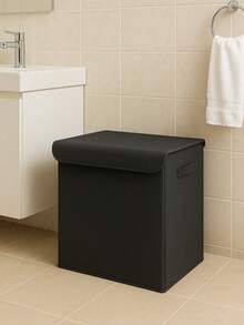 1 Pieza Caja con tapa grande de 40 x 50 x 30 cm con diseño de estrella - Cesta de juguetes - Cesto de ropa - Organizador de baño - Organizador de almacenamiento - Caja de almacenamiento - Gris Oscuro - Ver 3