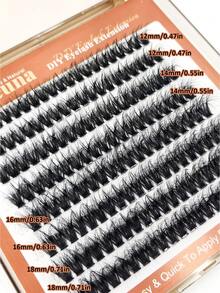 Sibeuna 160pcs 100D Dense 0.05mm Ultra-Fine Faux Mink DIY Eyelash Clusters, Stable Curl No Tangling, Fluffy Single Cluster False Eyelashes, Reusable Segmented Cluster Lashes, Suitable For Daily Party Eye Makeup, Suitable For Beginners Home Eyelash Extensions - D - View 6