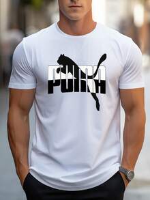 Men's Pure Cotton Oversized Short Sleeve T-Shirt Casual Graphic Print B Letter Diamond Pattern  Summer Daily Wear Top - 白色 - 查看 11